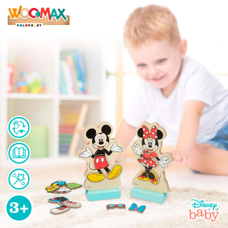 Juego magnético de madera de Minnie y Mickey Disney