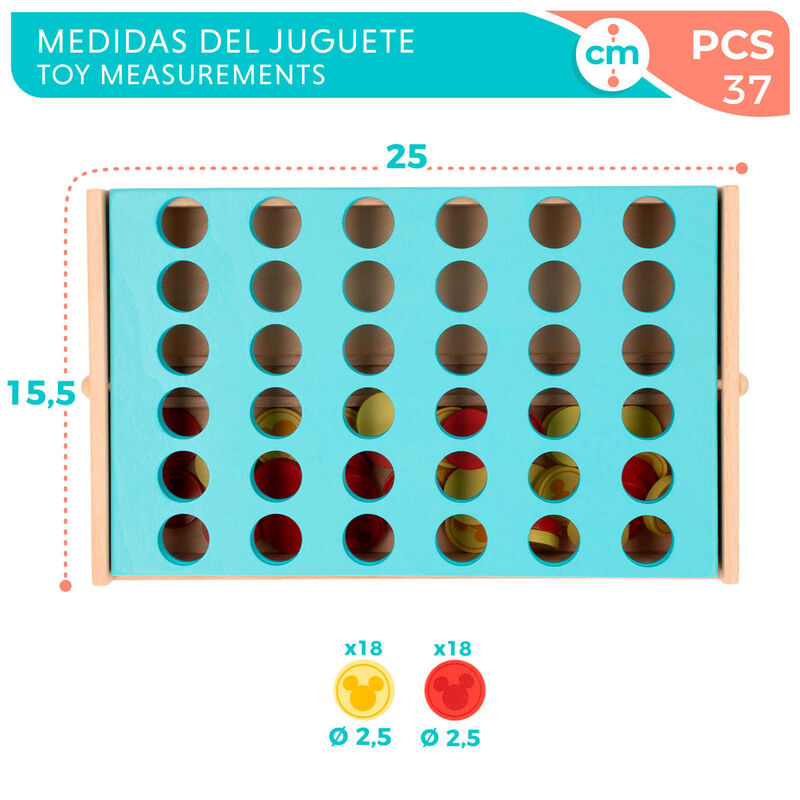 Jogo de madeira Connect Four do Mickey Mouse da Disney