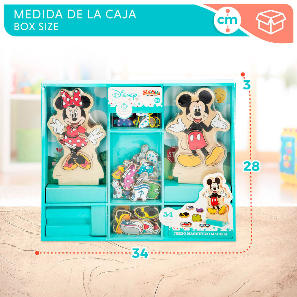 Juego magnético de madera de Minnie y Mickey Disney