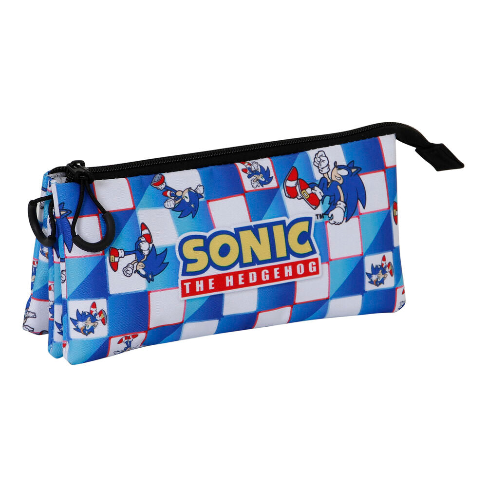 Estojo triplo Blue Lay Sonic The Hedgehog