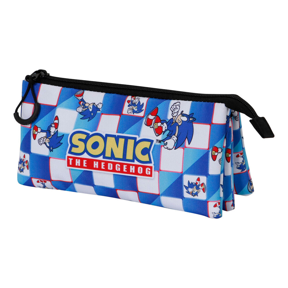 Estojo triplo Blue Lay Sonic The Hedgehog