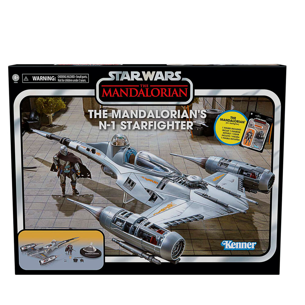 N-1 Starfighter with Mandalorian and Grogu — Star Wars The Vintage Collection
