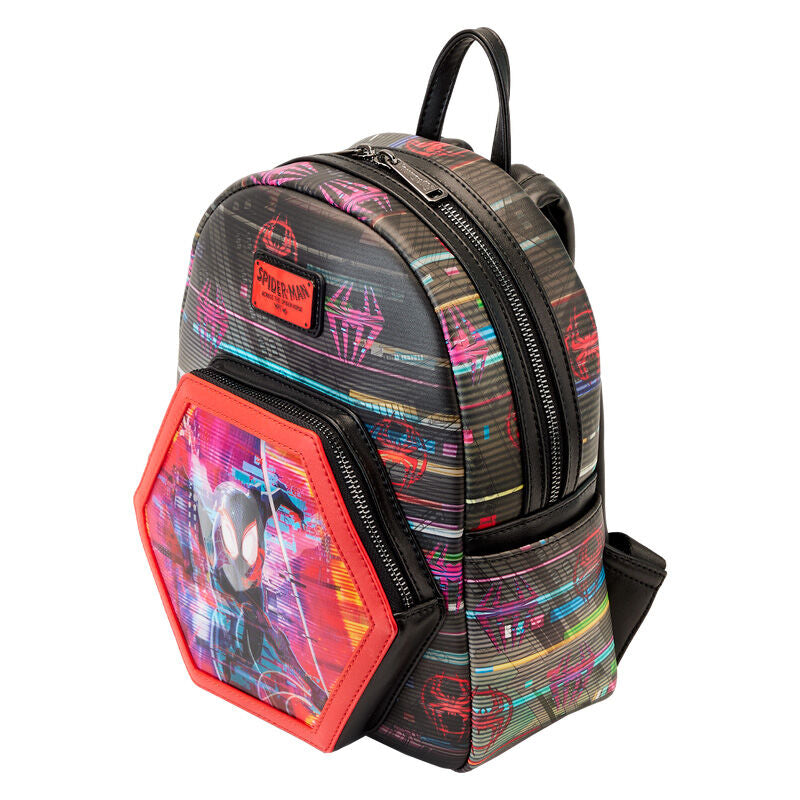 Mochila lenticular Crossing the Multiverse Spiderman Marvel Loungefly 27cm