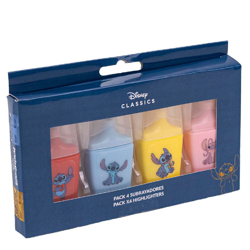 Blíster 4 Subrayadores Stitch Disney