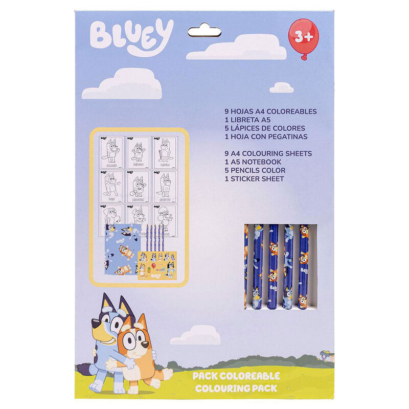 Bluey colouring stationery set