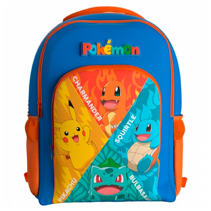 Mochila Starters Pokemon 43cm adaptável