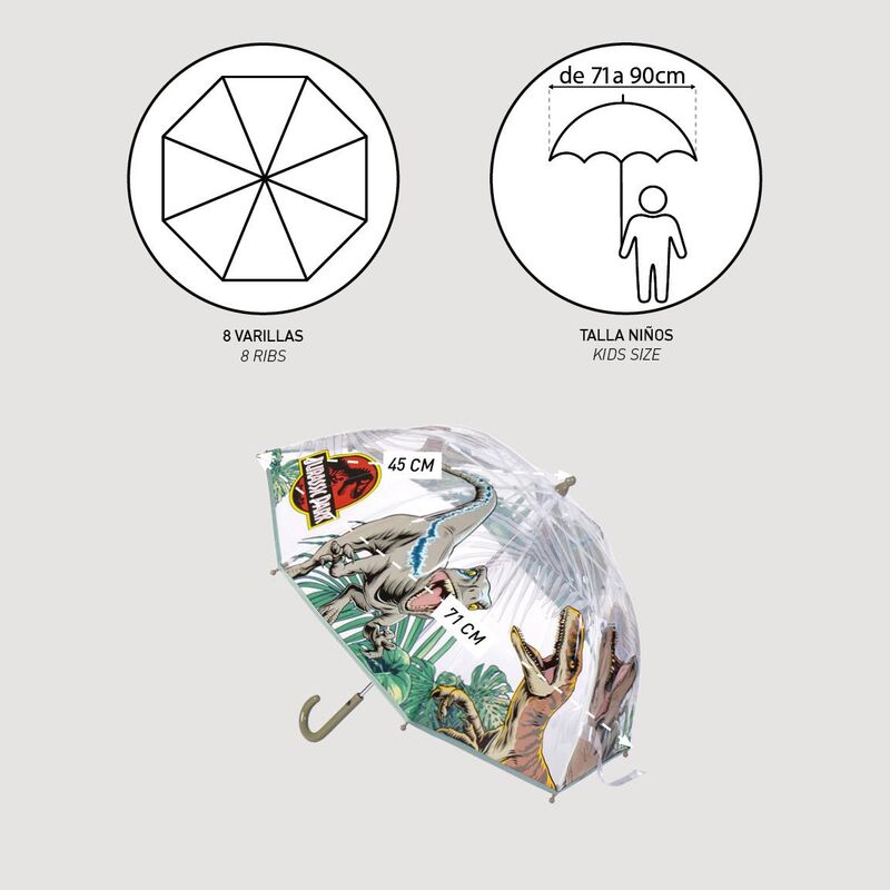Guarda-chuva manual Jurassic Park Bubble 45cm