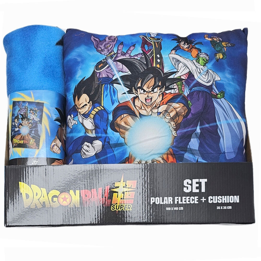Conjunto de manta e almofada de lã Dragon Ball Super