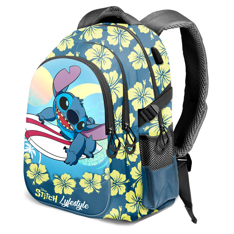 Mochila Lifestyle Stitch Disney 44m adaptável