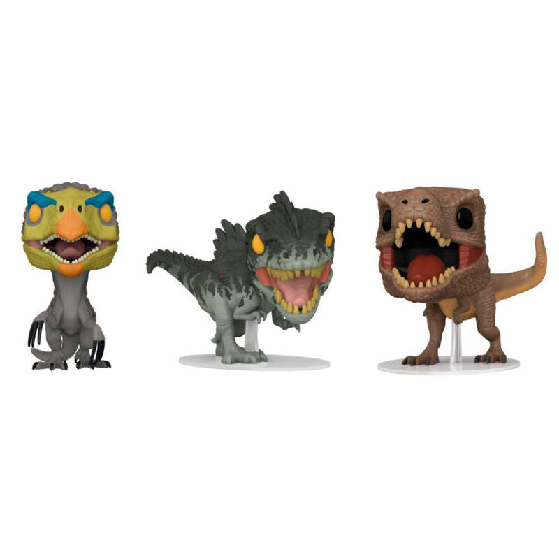 Conjunto 3 figuras POP Jurassic World