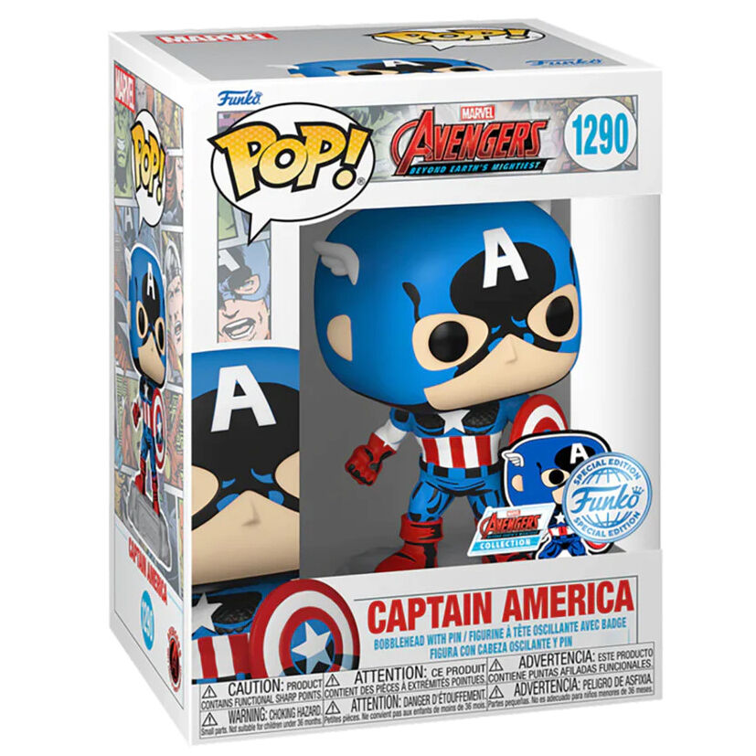 Figura POP Marvel Os Vingadores Avengers Captain America Exclusive