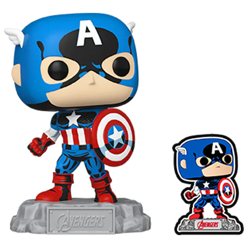 Figura POP Marvel Os Vingadores Avengers Captain America Exclusive