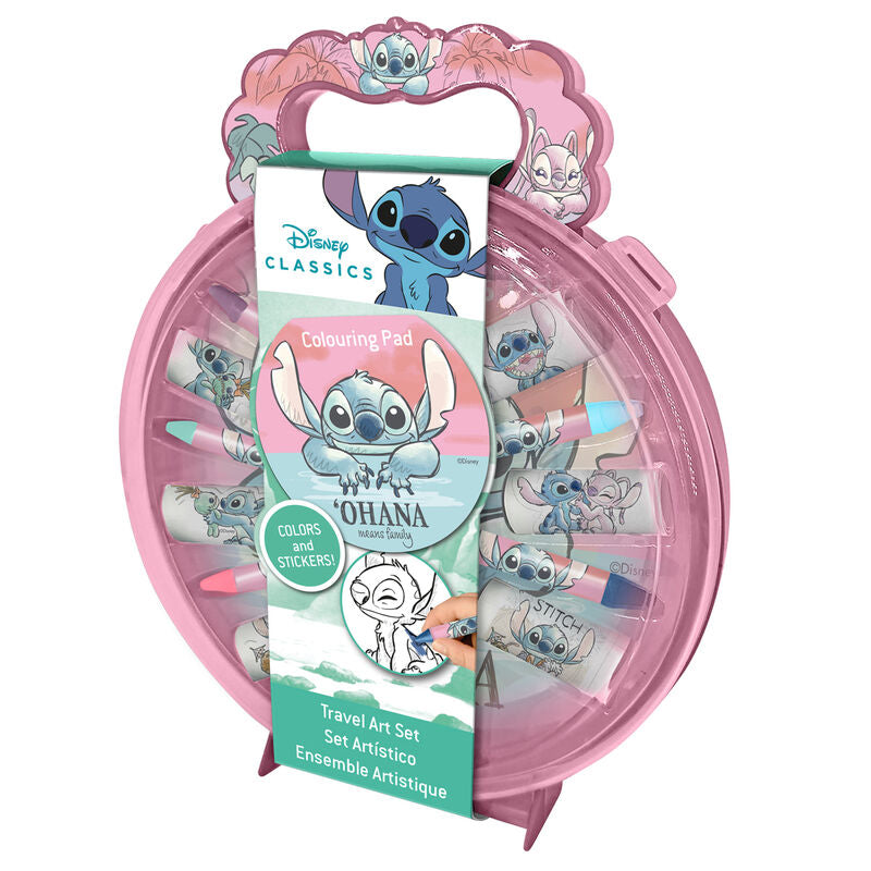 Conjunto papelaria viagem Stitch Disney
