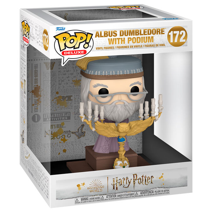 Figura POP Deluxe Harry Potter e o Prisioneiro de Azkaban - Dumbledore with Podium