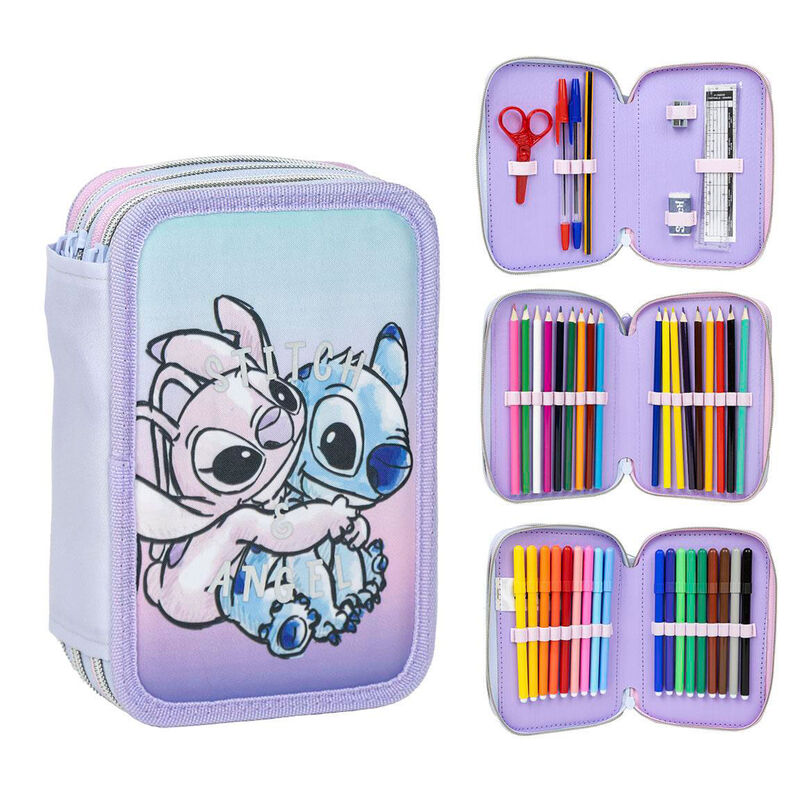 Estojo triplo Stitch Disney