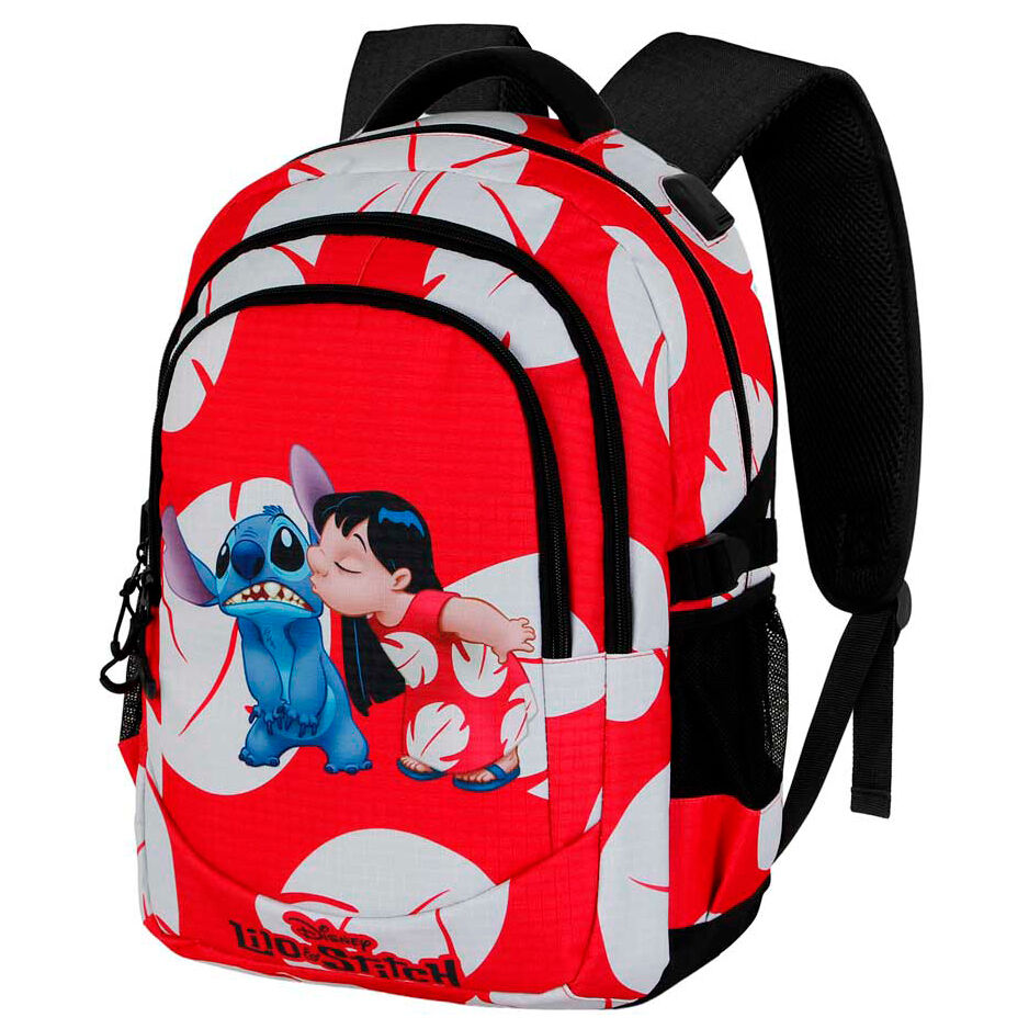 Mochila Kiss Stitch Disney 44cm adaptável