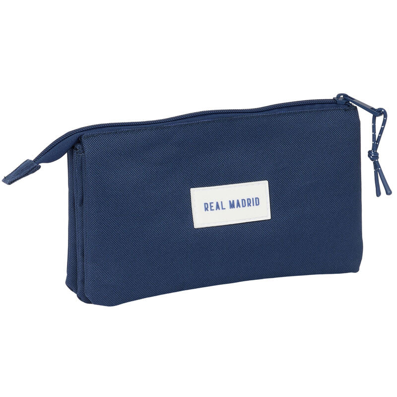 Real Madrid navy blue triple pencil case