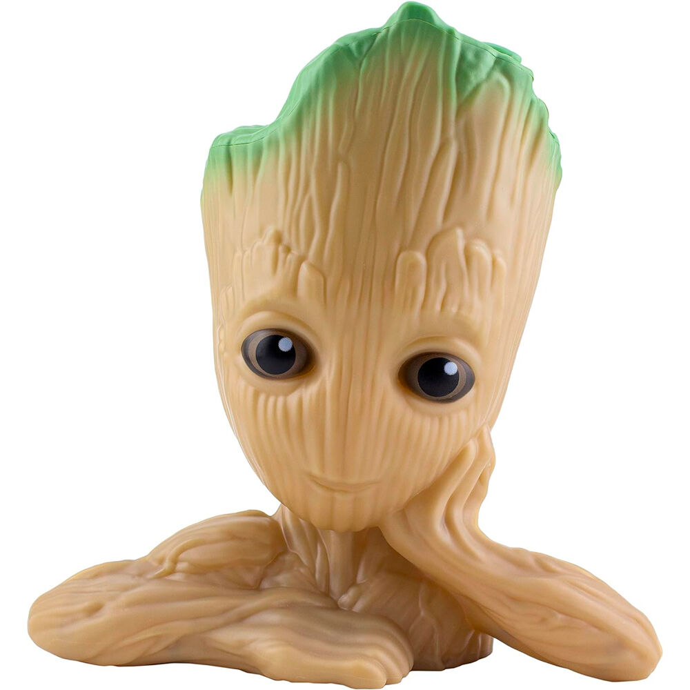 Candeeiro 3D Groot Guardiões da Galáxia Marvel 22cm com som