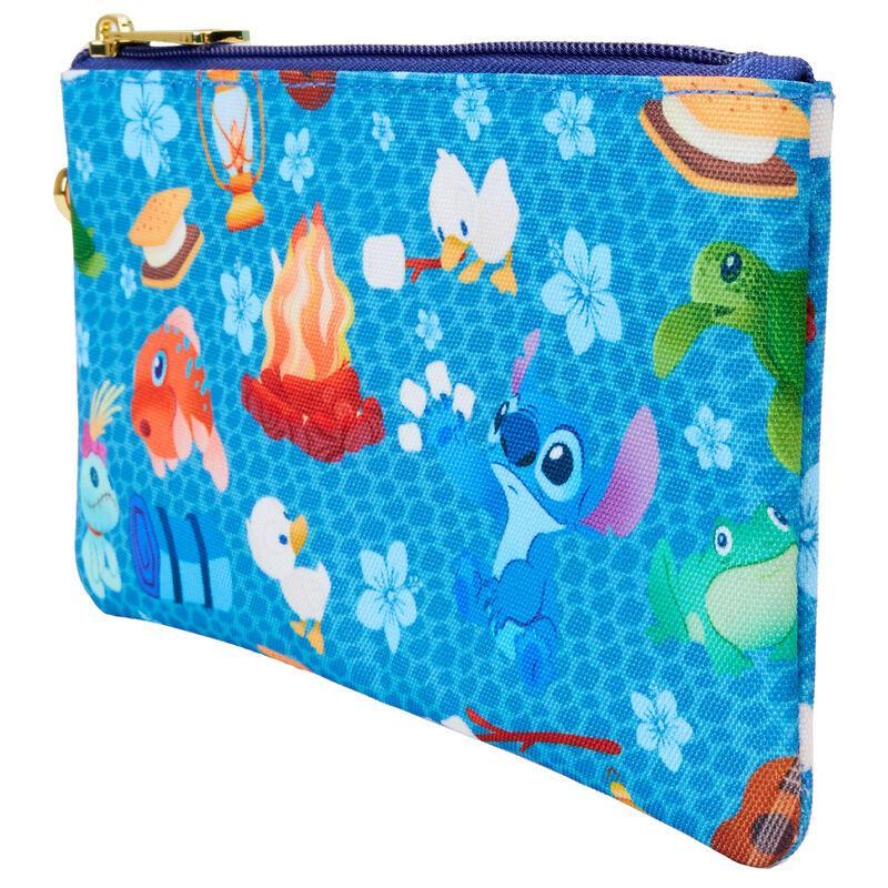 Billetera de nailon Camping Cuties Stitch Disney Loungefly