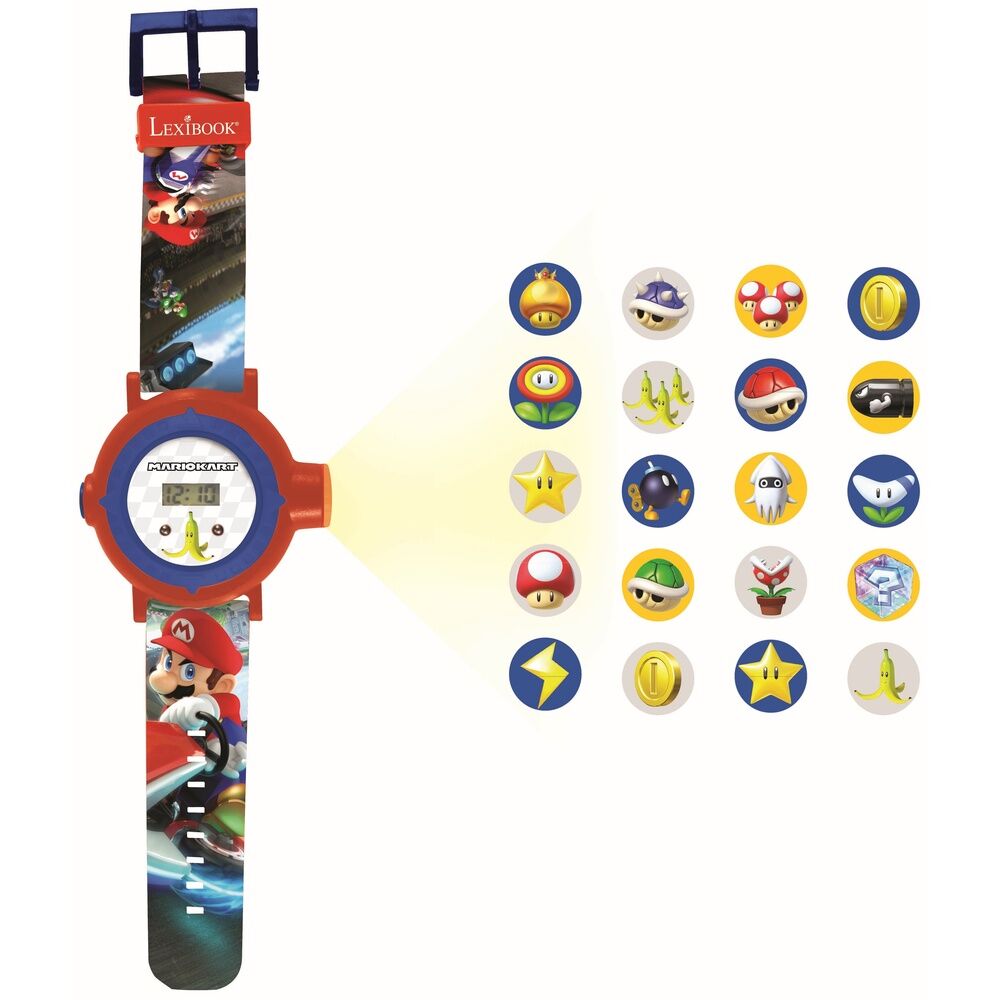 Reloj proyector digital de Super Mario Bros.
