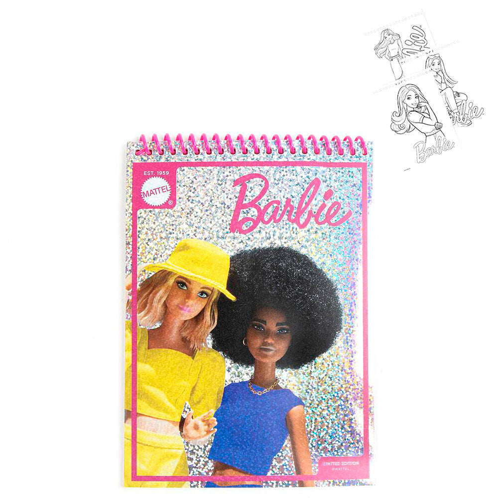 Conjunto de papelaria para colorir Barbie