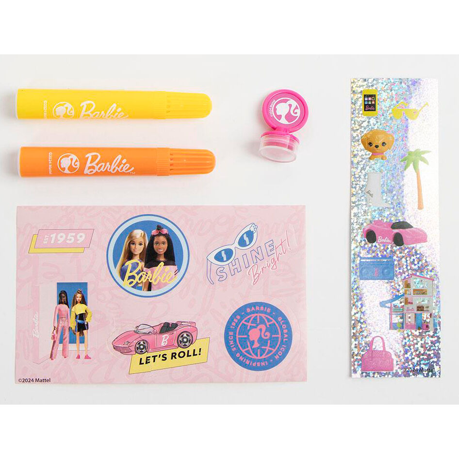 Conjunto de papelaria para colorir Barbie