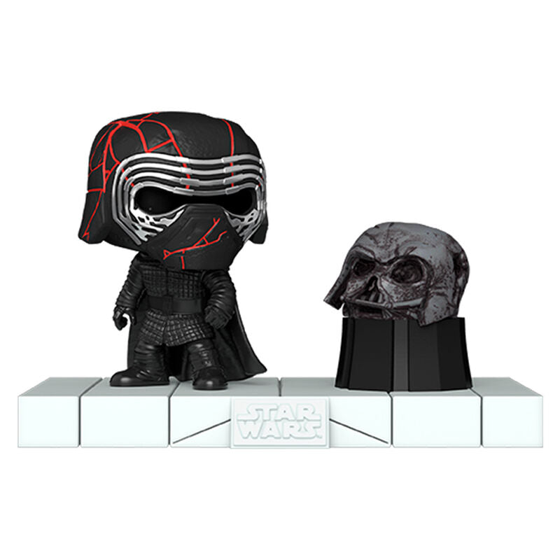 Figura POP Deluxe Star Wars Kylo Ren con casco de Darth Vader.