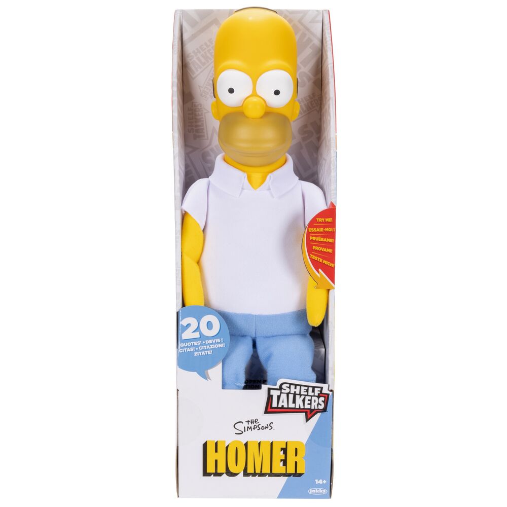 Peluche falante do Homer Shelf The Simpsons (em inglês) 33cm