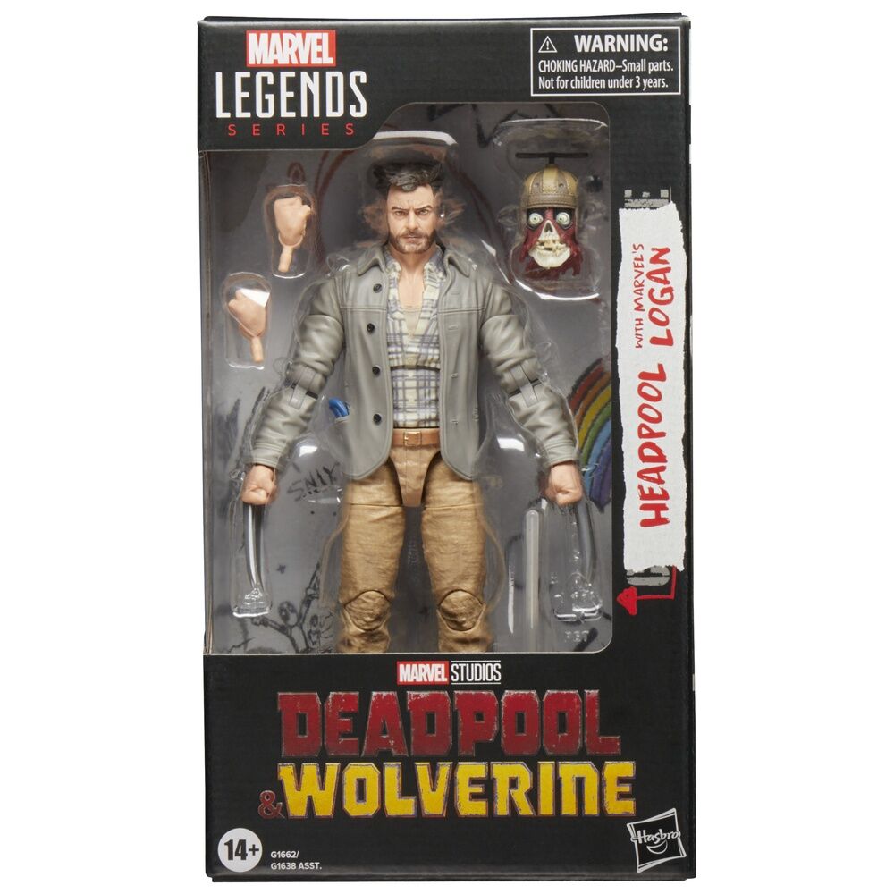 Figura Headpool with Marvels Logan - Deadpool & Wolverine Marvel Legends Series 15 cm - imagem 1