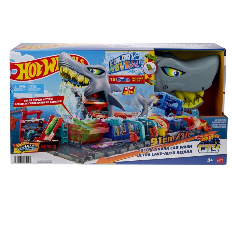 Túnel de Lavagem com Tubarão Hot Wheels City