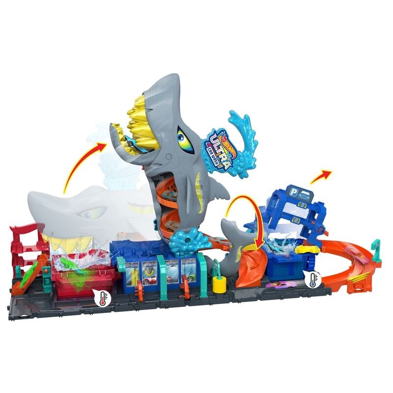 Túnel de Lavagem com Tubarão Hot Wheels City