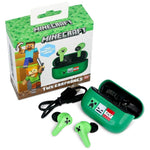 Auriculares Minecraft com estojo