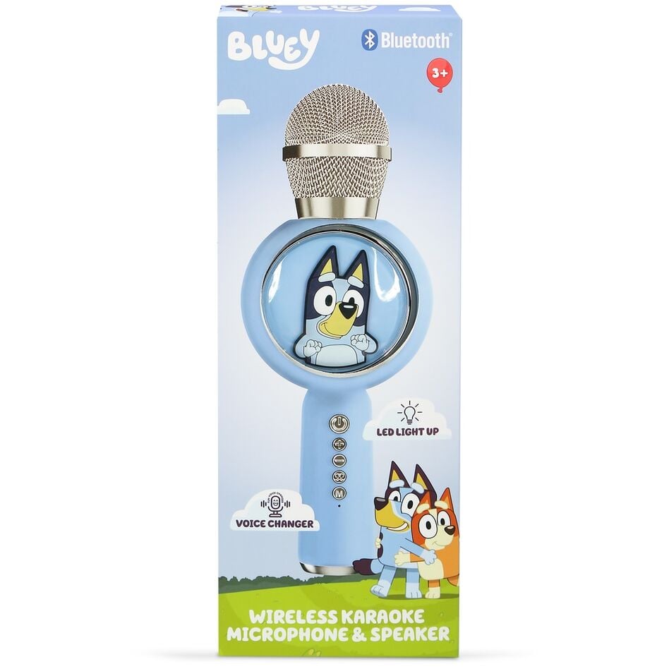 Microfone de karaoke Bluey com altifalante e luz LED — imagem 8