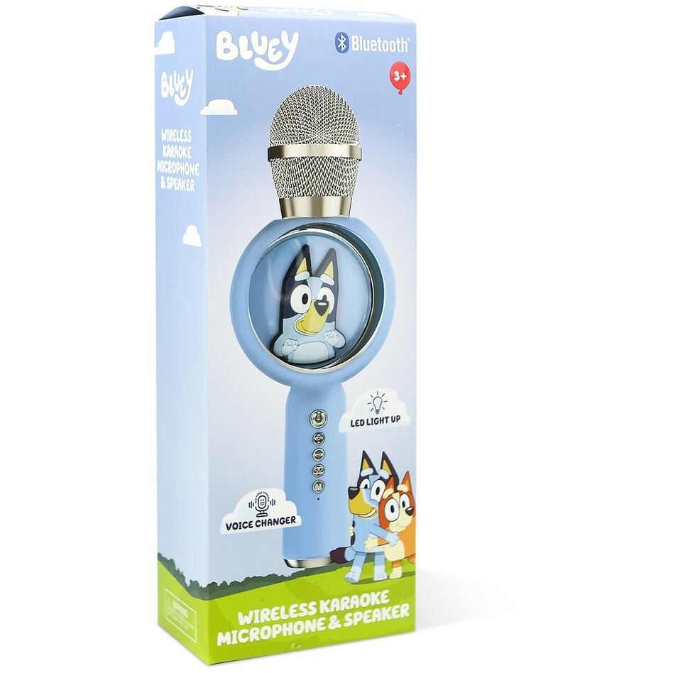 Microfone de karaoke Bluey com altifalante e luz LED — imagem 11