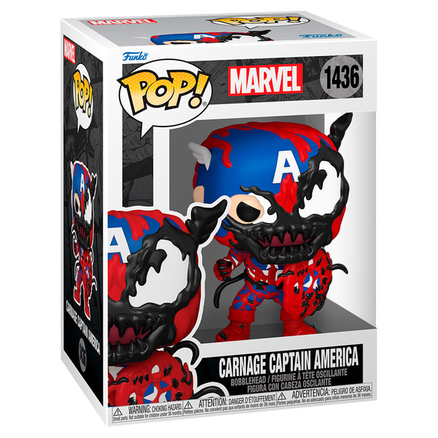 Figura POP del Capitán América de Marvel Carnage