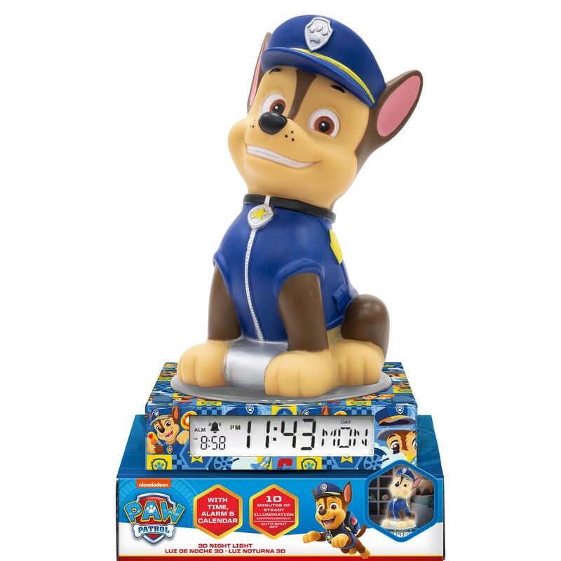 Candeeiro 3D Patrulha Pata com despertador