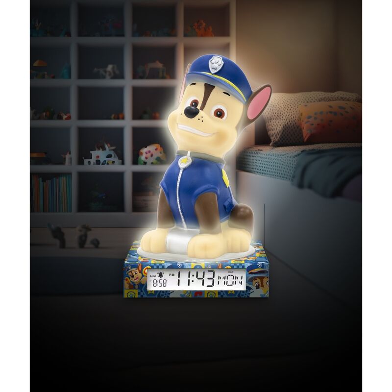 Candeeiro 3D Patrulha Pata com despertador