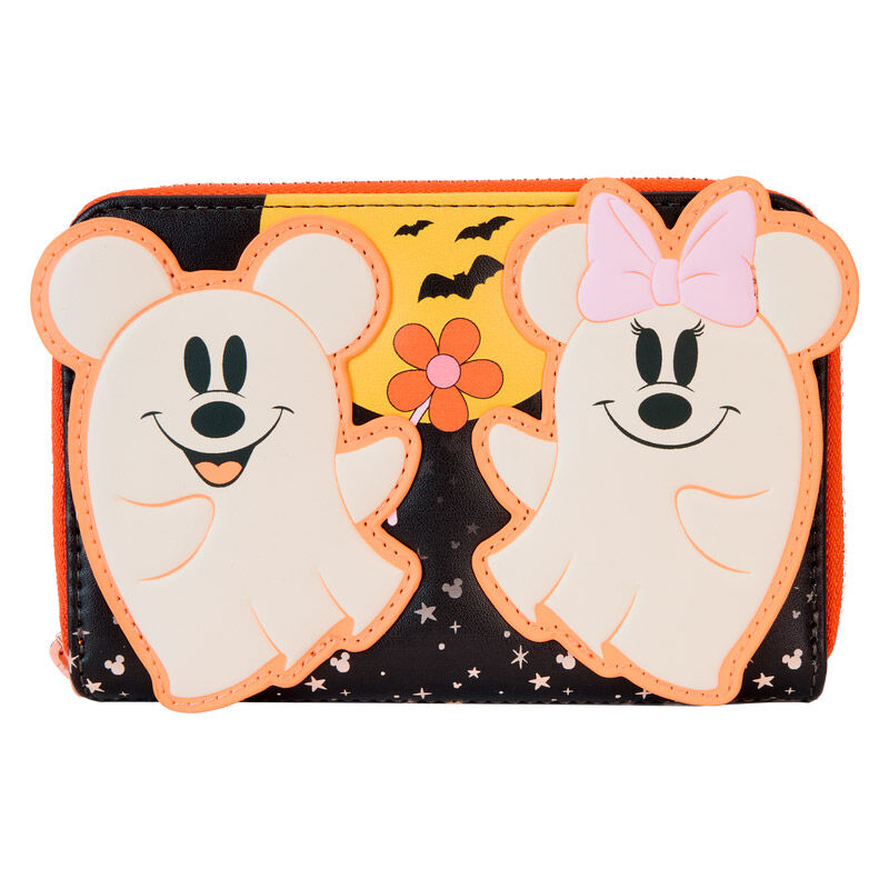 Disney Loungefly Ghost Mickey & Minnie Floral Wallet