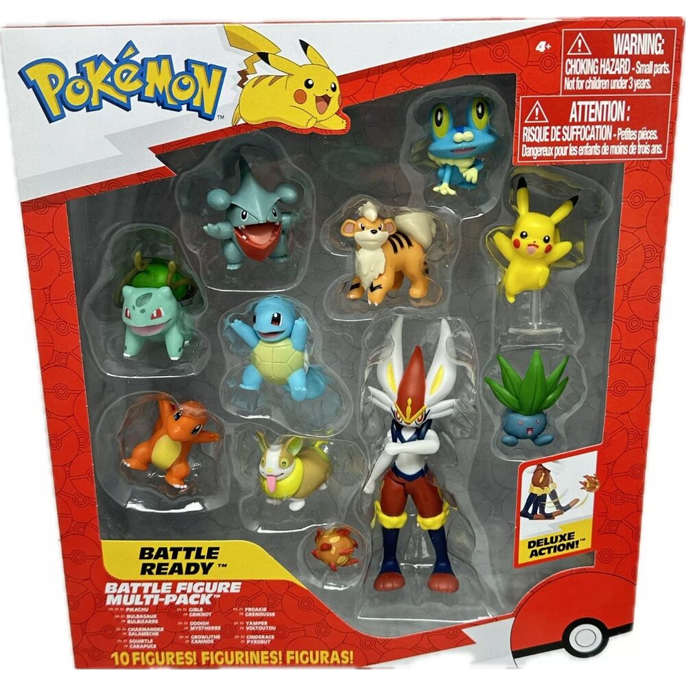 Conjunto 10 figuras Battle Ready Pokemon