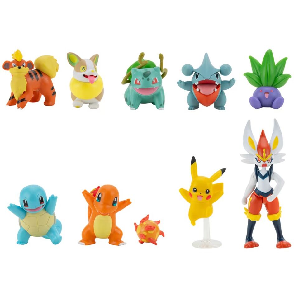 Conjunto 10 figuras Battle Ready Pokemon