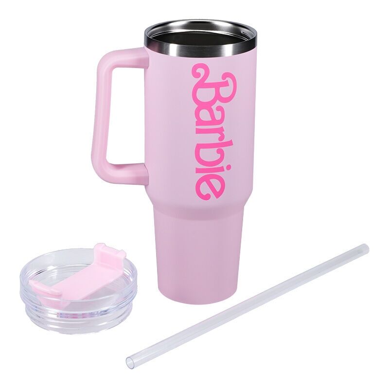 Copo térmico Barbie com palhinha, 1200ml