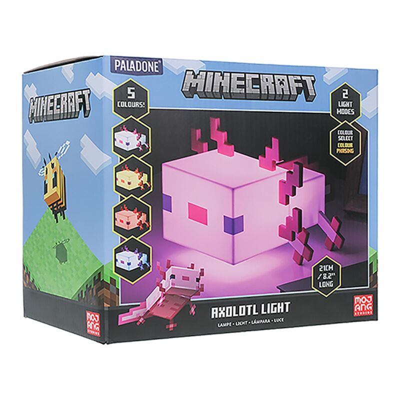 Candeeiro Axolotl do Minecraft 13cm