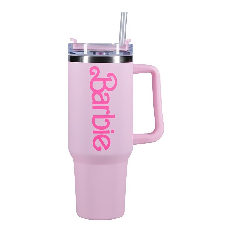 Copo térmico Barbie com palhinha, 1200ml