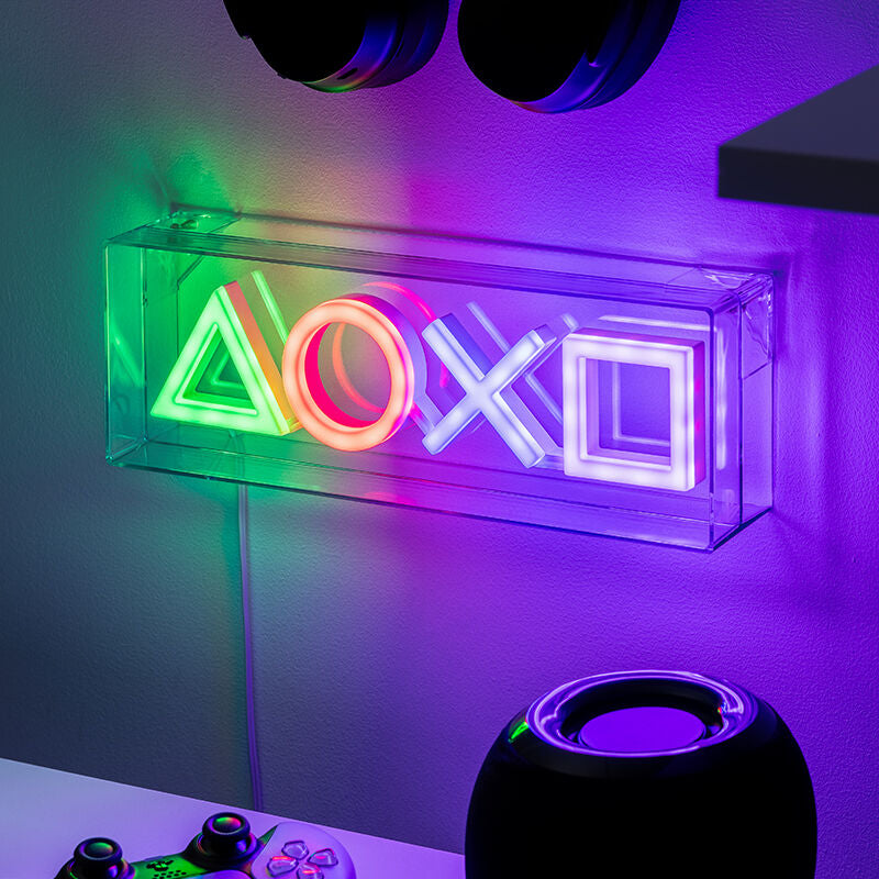 Candeeiro LED Simbolos PlayStation