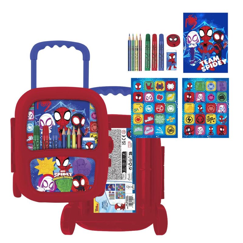 Trolley papelaria Spidey Amazing Friends Marvel