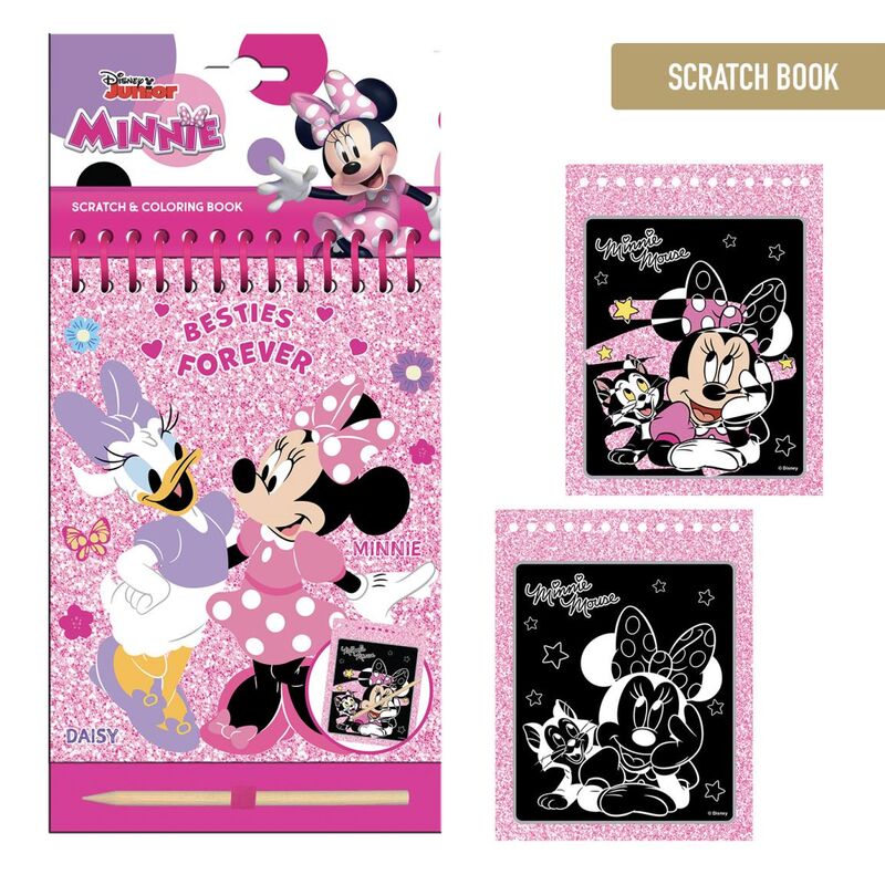Juego de papel para rascar de Minnie Mouse de Disney