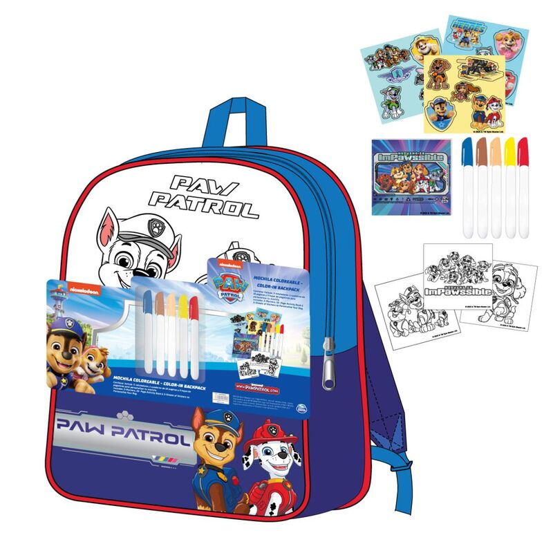 Set mochila DIY Patrulha Pata