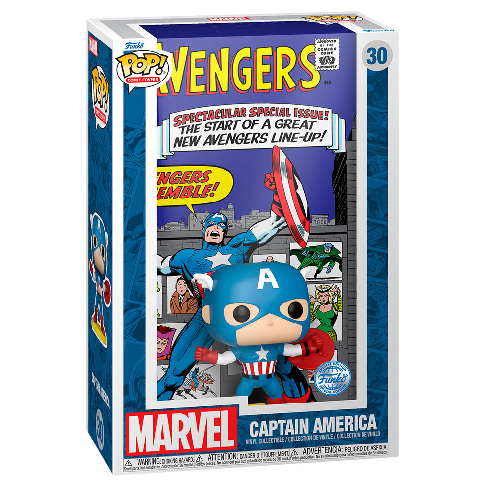Figura POP Comic Cover Marvel os Vingadores Avengers Capitan America Exclusive