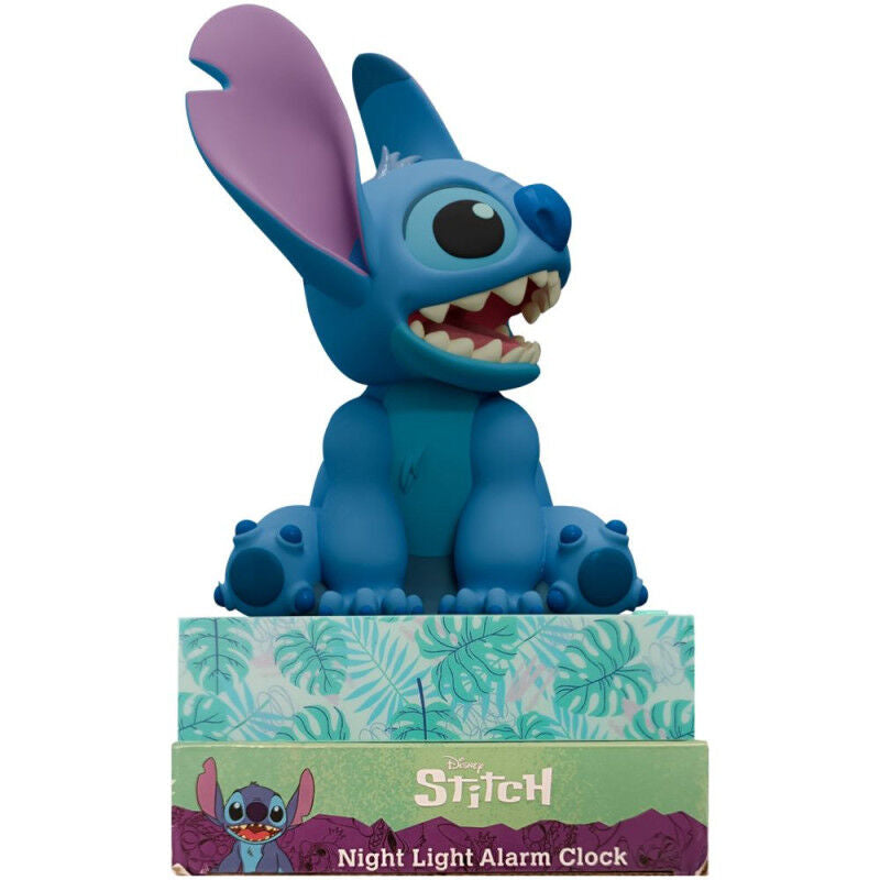 Candeeiro 3D com despertador - Stitch Disney