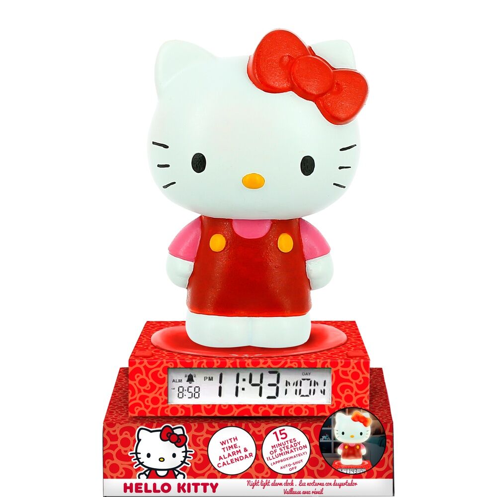 Candeeiro 3D Hello Kitty and Friends com despertador